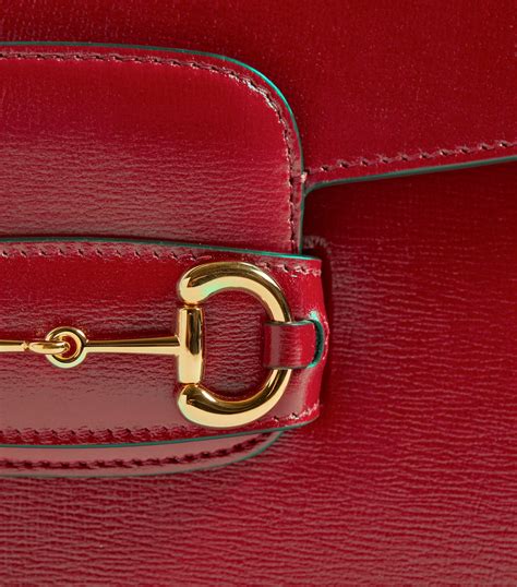 gucci bag red leather|gucci 1955 horsebit bag red.